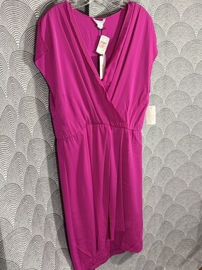 Diane Von Furstenberg Hot Pink Wrap Dress
